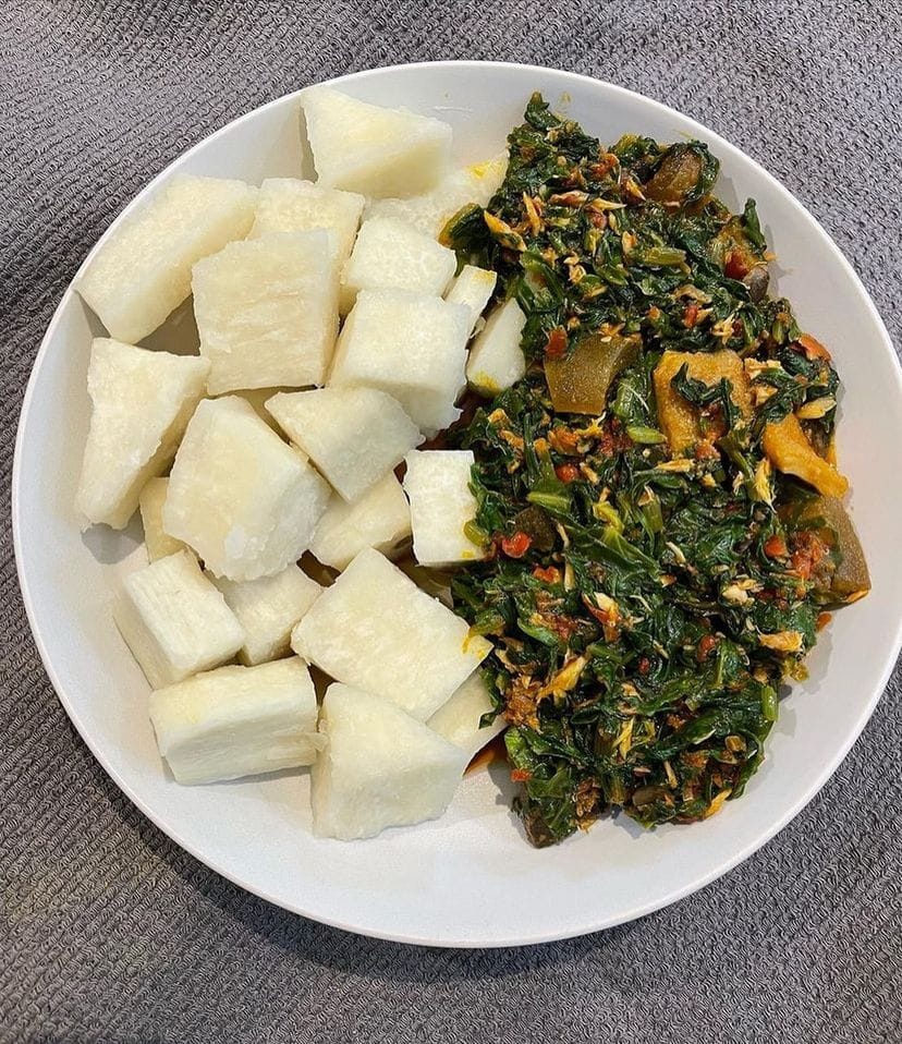 Yam and Vegetable Sauce